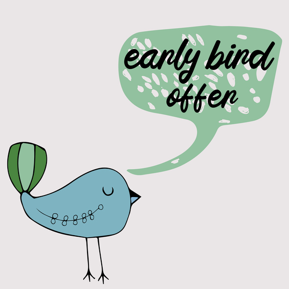 Early Bird Special discount sale event banner or poster